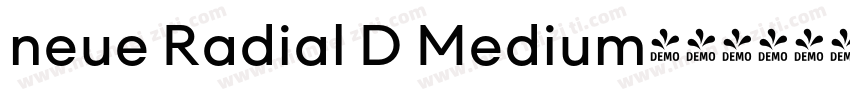 neue Radial D Medium字体转换
